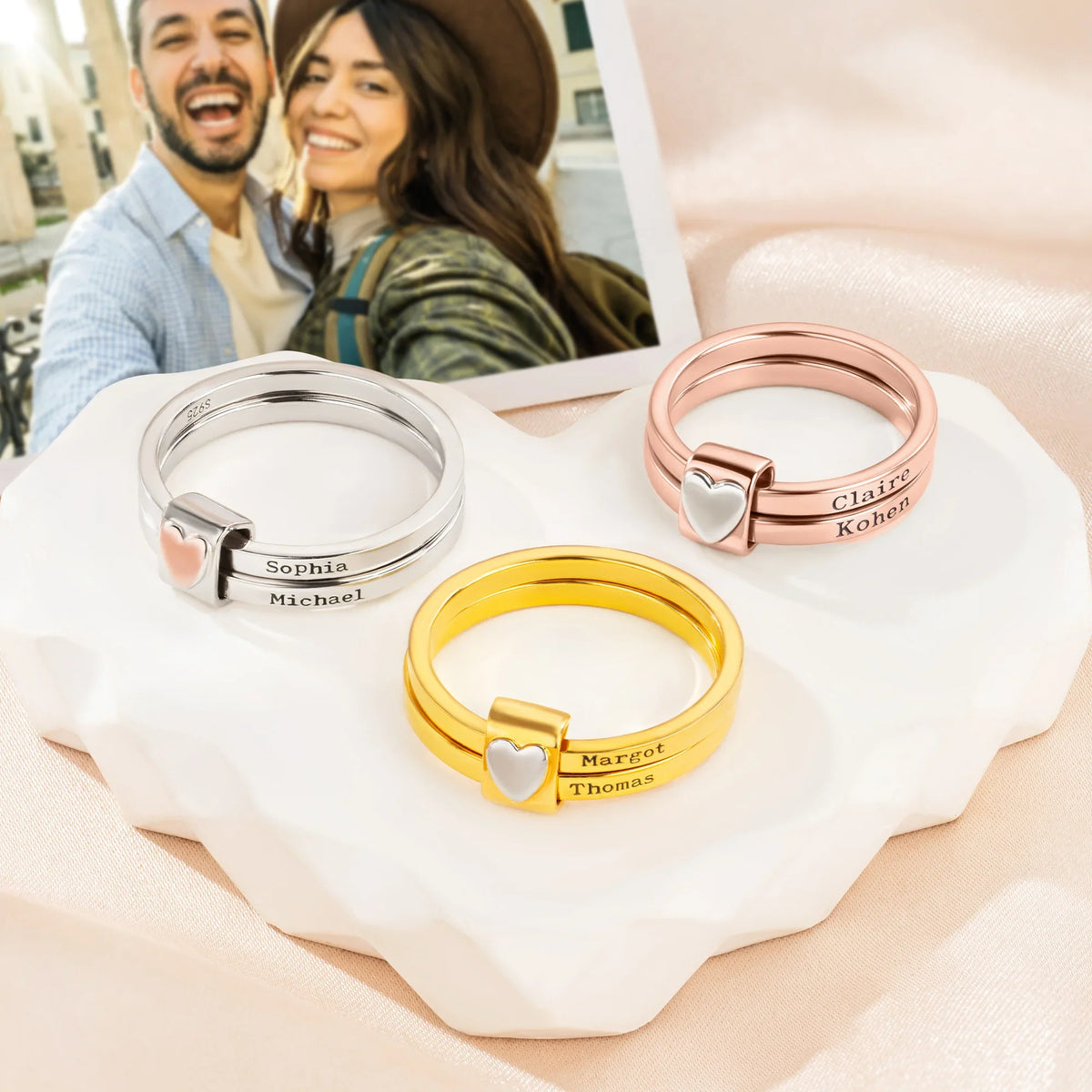 Personalized Name Stacking Rings
