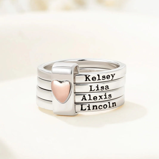 Personalized Name Stacking Rings